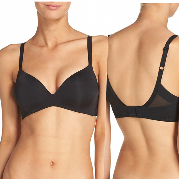 WACOAL Black Wireless Molded Cup Bra Plus Size 40D - Picture 1 of 12